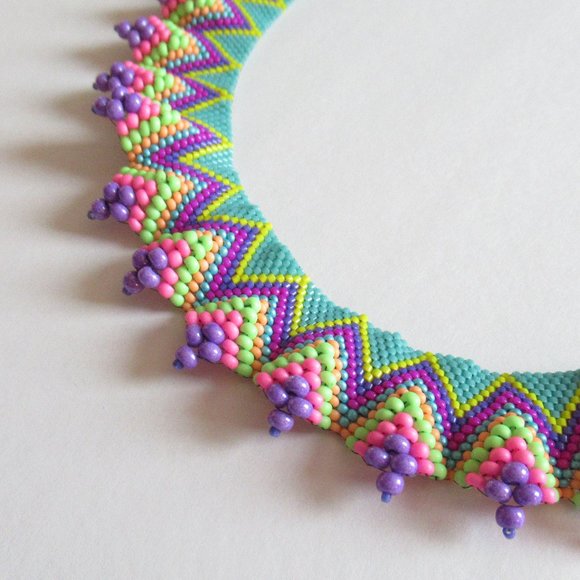 Hand stitched Collar Necklace - Picture 6 of 15